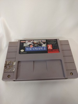 Tecmo Super Bowl III 3 Final Edition SNES Super Nintendo Game Cartridge TESTED
