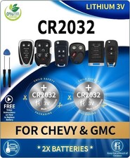 2 Pack CR2032 Key Fob Replacement Batteries for Remote Key