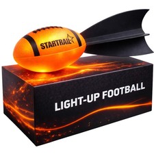 Glow in The Dark Football Rechargeable 11 x 7.5 inches, Green/Blue