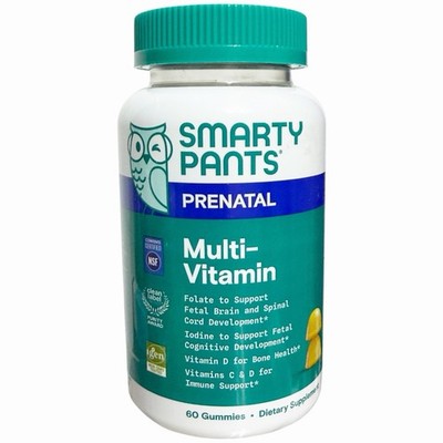 SMARTY PANTS Prenatal Multi-Vitamin Gummies ~ 60 Count Exp 8/2026 ~ New / Sealed