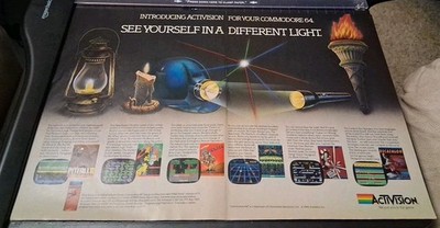 Activision Computer Games Commodore 64 Vintage Print Ad 1984 11X16