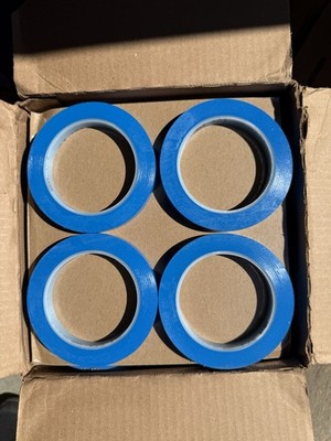 72 Rolls 3M Vinyl Tape 471 Blue 0.5 in x 36 yds