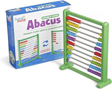 Double Sided Plastic 100 Bead Abacus, Abacus for Kids Math, Kindergarten Math Ma