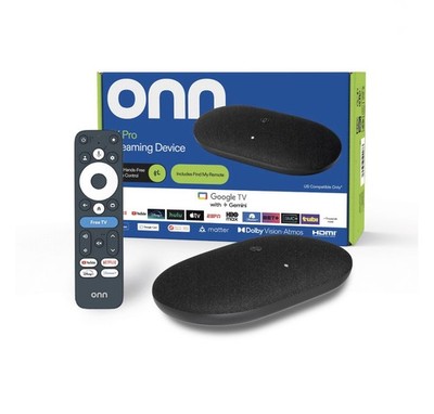 onn 4K Pro Streaming Device 2026 Model 4K UHD 32GB 3GB Ethernet Backlit Remote