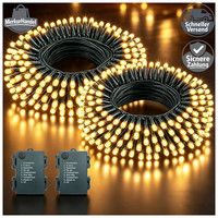 Lichterkette AußEn 5M 50Leds Batterie Mit Timer 8 Modi Warmweiß 2 Stk Deko