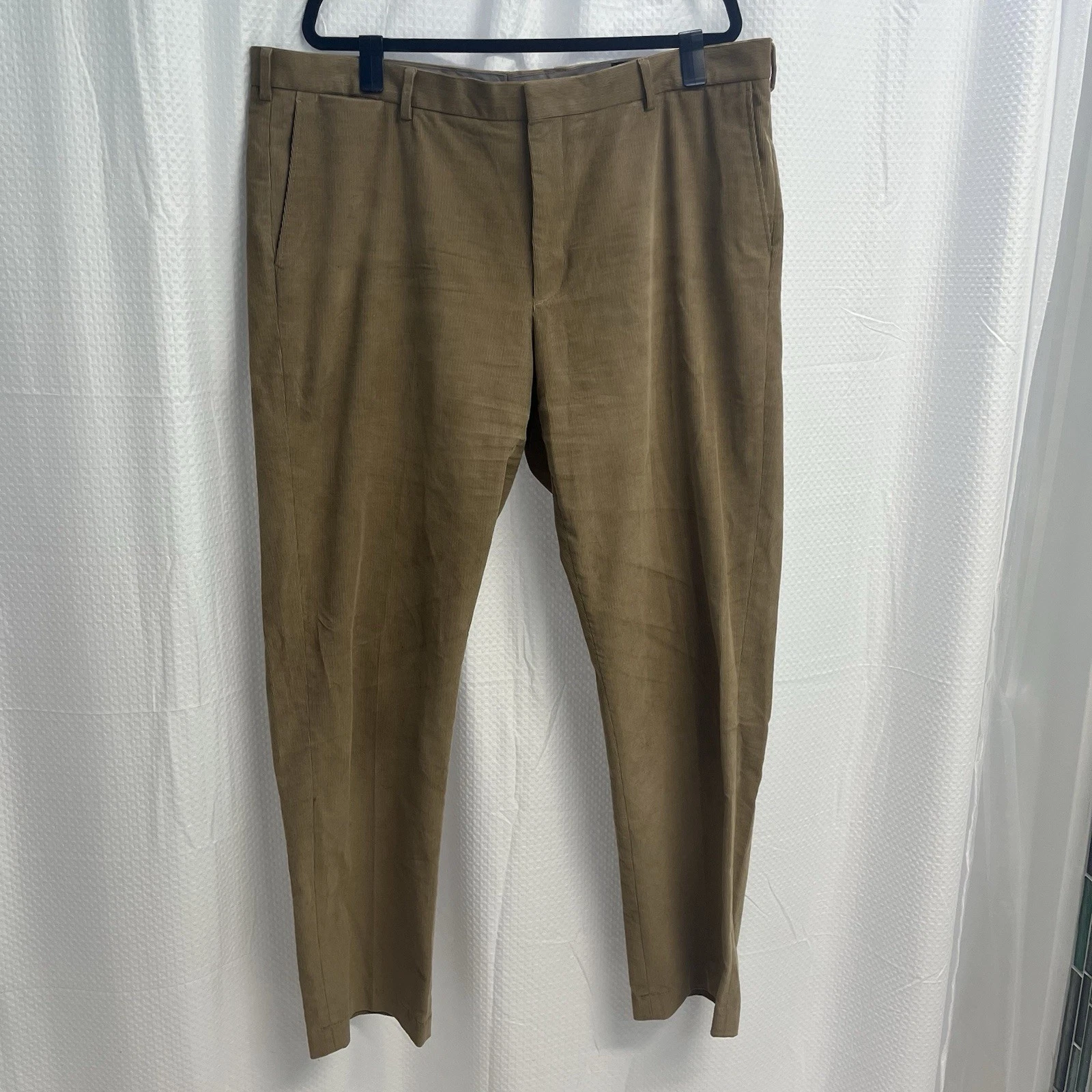 Lands End Men’s Tan Corduroy Traditional Fit Pants 42 Preppy Casual Classic