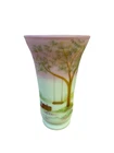 Fenton 2006 Four 4 Seasons Summer Lotus Mist Burmese Art Glass Vase LE 1500 QVC