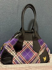 Vivienne Westwood Yasmin Tartan Handbag Purple Rare Discontinued Color Italy