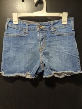 Levi's Women's Blue Denim Cutoff Shorts Size 8 with Frayed Hem