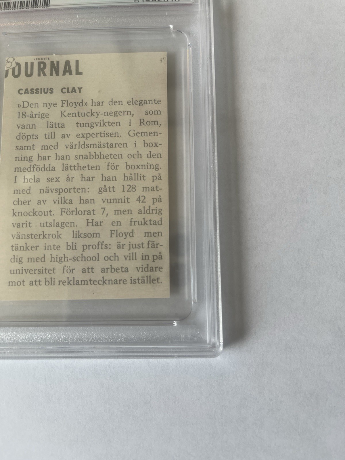 1960 Hemmets Journal Cassius Clay Muhammad Ali ROOKIE #23 PSA 3 view 10
