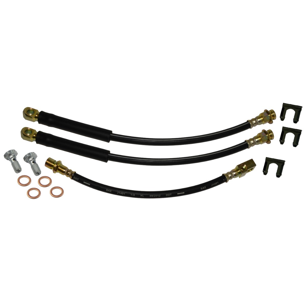 Brake Hose Kit Rubber With Hardware 1979-81 Chevrolet Camaro Pontiac Firebird