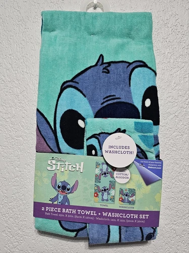 Disney Stitch Bath Towel and a washcloth - Picture 1 of 3