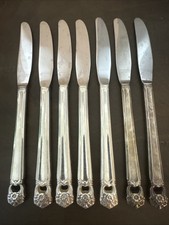 1847 Rogers & Bros Eternally Yours Silverplated Bread/Dinner Knives Set Of 7