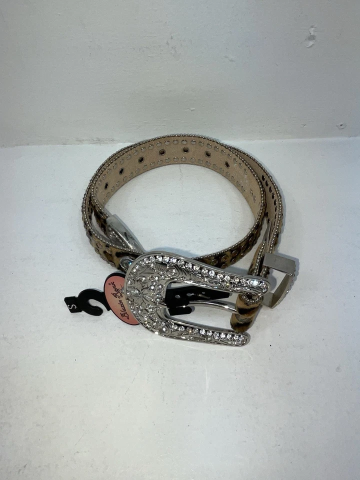 Nuevo Cinturón Blazin Roxx Bling S Estampado Leopardo Cuero Genuino #N1330999 Z-51 Foto 2 de 4