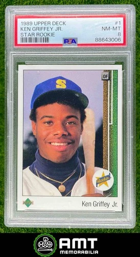 Ken Griffey Jr. RC Rookie PSA 8 1989 Upper Deck Seattle Mariners #1 3006