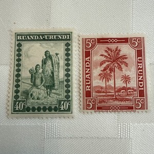 2 New RUANDA-URUNDI Mint Never Hinged 1937 POSTAGE STAMPS