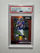 Lamar Jackson 2018 Panini Prizm #212 Target Retail Red Rookie Card RC /10 PSA 9. rookie card picture