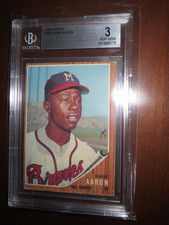 1962 Topps Hank Aaron # 320 Beckett Graded 3