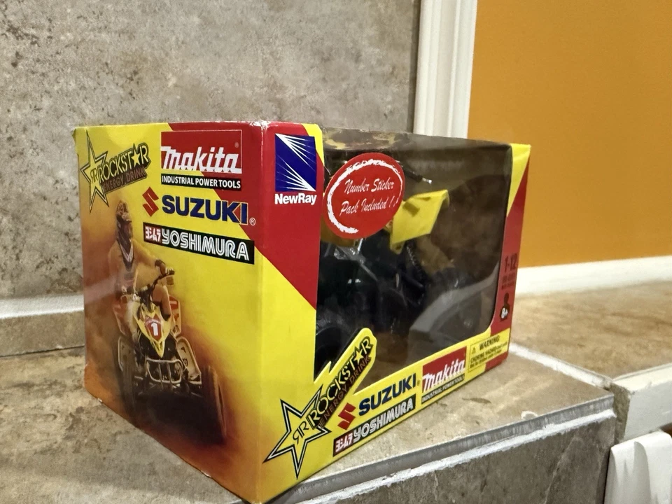 New Ray Makita/Suzuki LT-R450 2009 Rockstar 1:12 DieCast Toy 4 Wheeler Quad ATV - Image 3 of 4