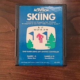 Vintage Skiing Atari 2600, 1980 CIB Complete In Box Very Clean Tested Works