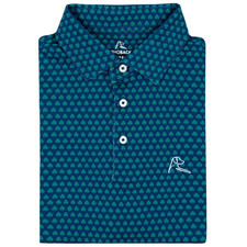 Rhoback The Four Leaf Mens Short Sleeve Performance Polo Lucky Clover Style