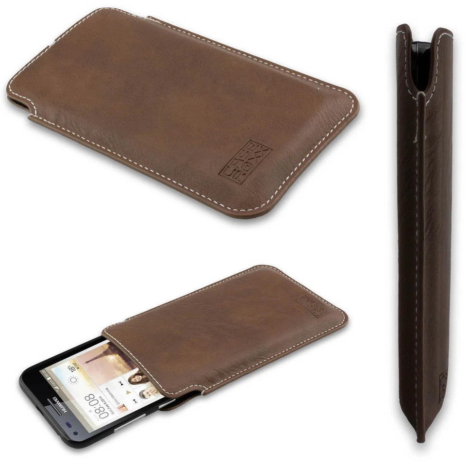 caseroxx Business-Line Caso per Huawei Ascend P7 Mini in marrone fatto di finta  - Immagine 3 di 4