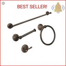 Ntipox 4 Piece Antique Bathroom Hardware Accessories Set Oil Rubbed Bronze,24 In