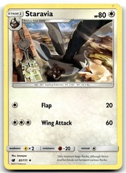 Staravia 82/111 Crimson Invasion Uncommon Pokemon Card