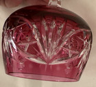 Vintage Cut To Clear Ruby Red Dinner Bell Beautiful Pattern Includes Starburst — photo 6