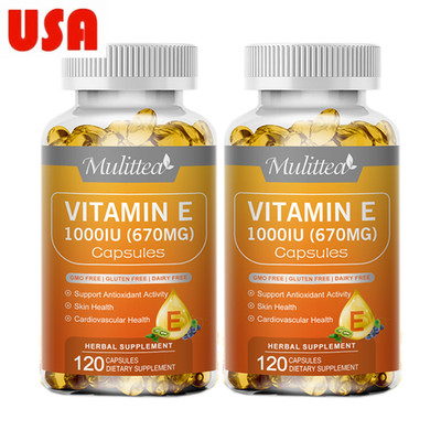 2X Vitamin E 670mg 120 Softgels | Vit E Capsules for Hair Skin Nail Face Health
