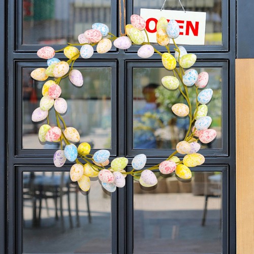 Easter Celebration 36cm Egg Wreath Decorative Piece for Holiday Events - Picture 11 of 12