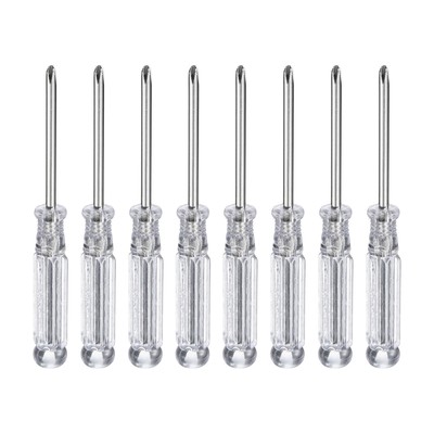 8pcs PH1 Mini Phillips Screwdriver 3.6'' Screwdrivers Carbon Steel, White