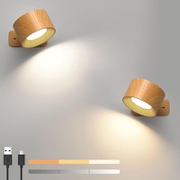 LED Wandleuchte Innen 2 StüCk, Akku Wandleuchte Innen LED Wandlampe
