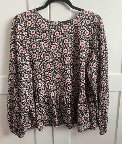 New Look Black Floral Blouse