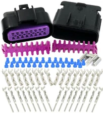 Delphi 16-Pin 15AMP GT 150 Gauge 16 18 GA Wire Kit, 15A Sealed Connector