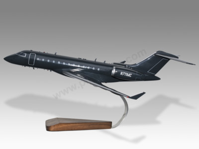 Bombardier BD-700 Global Express Solid Mahogany Wood Handcrafted Display Model