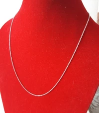 Gorgeous Sparkling Belcher Chain Necklace 46CM Long 925 Solid Silver 1.4g #20835