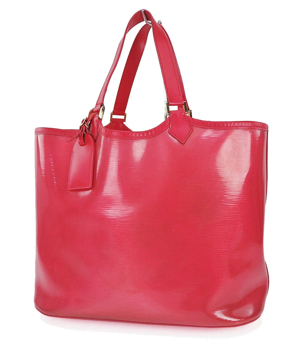 Authentic LOUIS VUITTON Lagoon Bay Red Epi Vinyl Beach Tote Bag #37999