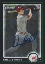 Drew Stubbs 2010 Topps Bowman Chrome rookie RC autograph auto card 212