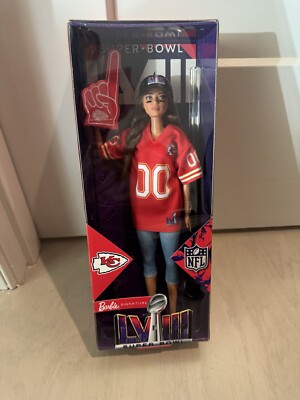 2024 Mattel NFL Super Bowl Champion Barbie Doll KANSAS CITY CHIEFS ...
