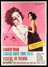 BUTTERFIELD 8 * PINK ELIZABETH LIZ TAYLOR BEAUTIFUL MOVIE POSTER ITALY ITALIAN