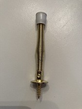 Wideskall 4 Packs Spring Door Stopper Spring Door Stop, Satin Brass