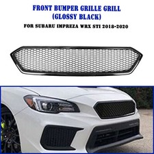 Front Bumper Grille Mesh Grill Kit For Subaru Impreza Wrx Sti 2018-2021 Black Ff
