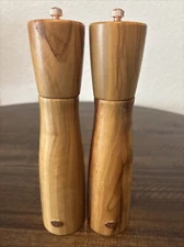 "Dash of That" real Maplewood 9" Salt & Pepper Grinder with Gold Rose accents