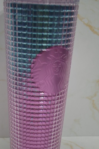 Starbucks Lavender Gradient GRID Tumbler IRIDESCENT COLD CUP 24oz Venti - Picture 2 of 4