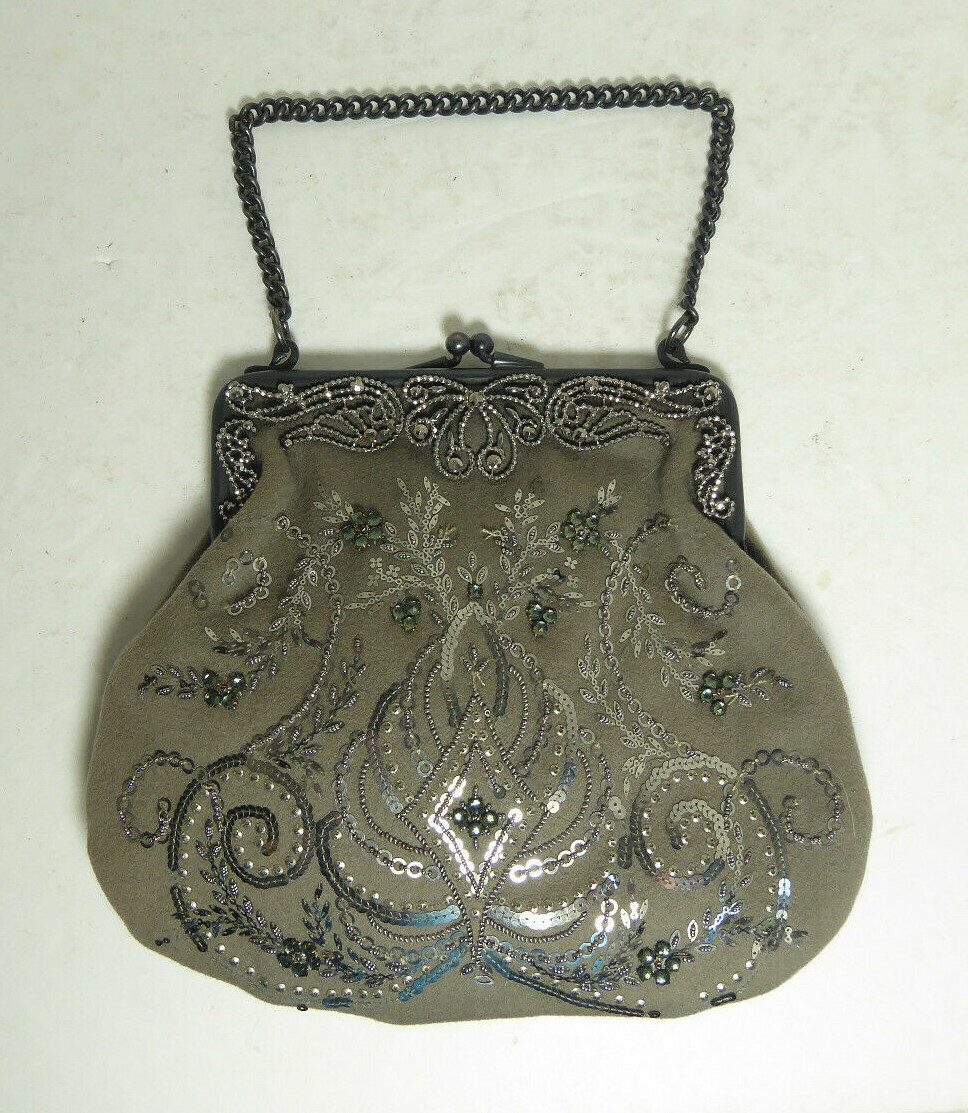 Antique Cut Steel and Palettes Ladies Evening Bag One-of-a-Kind