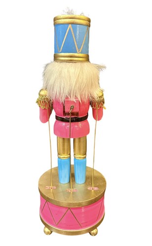 Sincerely Santa Animated Musical Nutcracker WE WISH YOU MERRY CHRISTMAS Pink NIB - Picture 4 of 5