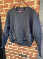 Nike Black Rally Tech Quilted  Sweatshirt Womens Large Pullover