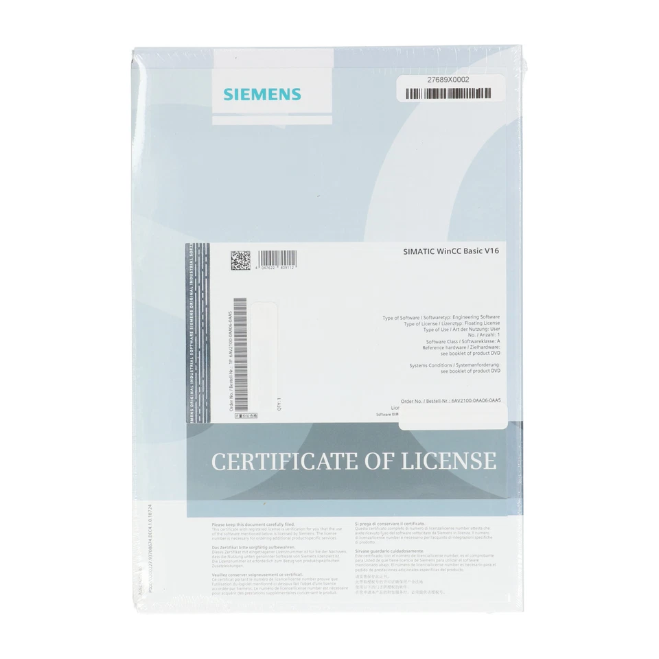 Siemens 6AV2100-0AA06-0AA5 Simatic WinCC Basic V13 SP1 New NFP Sealed - Photo 4/4