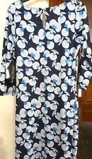 Tango Mango, NWT, Blue/White,Ladies Shell Dress, 3/4 Sleeves Medium, Ret $89